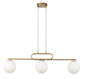 Lampa wisząca kulka mleczna złota TES 3 33633