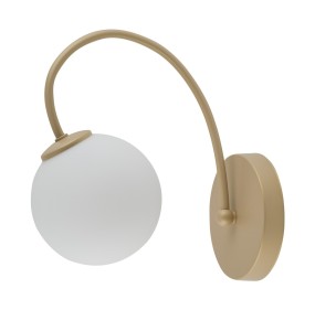 Lampa kinkiet klosz kula złoto-beżowy VELVET 33358