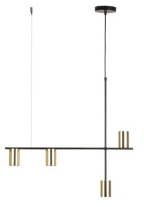 Lampa wisząca mosiądzowana złoto-czarna VENDO 4 33690