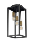 Lampa sufitowa industrialna czarno-złota VIGO 3 32225
