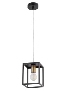 Lampa wisząca loft metalowa czarno-złota  VIGO 1 32353