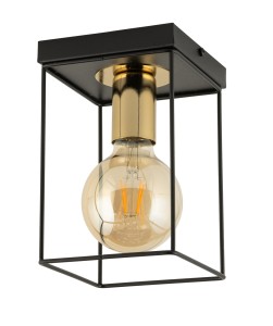 Lampa sufitowa loftowa klatka VOX 1 czarno-złoty 40702