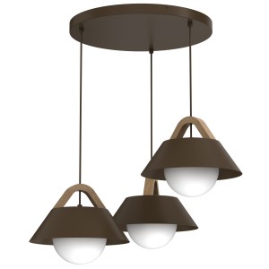 Lampa wisząca Funda brown/natural wood 3xE27  /  4211