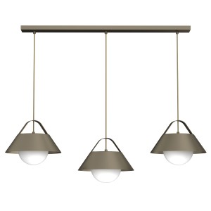 Lampa wisząca Funda titanium/natural wood 3xE27  /  4213