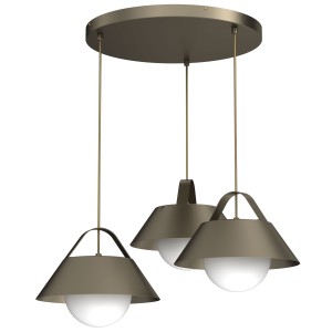 Lampa wisząca Funda titanium/natural wood 3xE27  /  4214