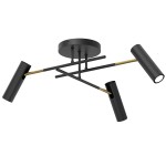 Lampa sufitowa AXION czarny-złoty 4322