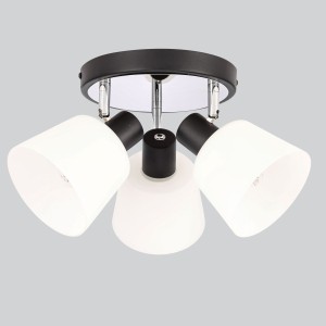 Lampa sufitowa BILOBA plafon biało-czarna 3x40W E14  /  98-49087