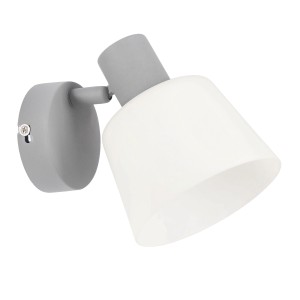 Lampa ścienna kinkiet GINKO szary 1x40W E14 /  91-49124