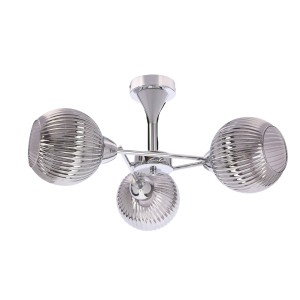 Lampa sufitowa CESAR srebrna 3x40W E27 /  33-48363