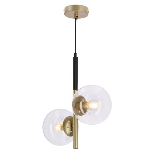 Lampa wisząca DUO złota 2x15W E14 /  32-48585