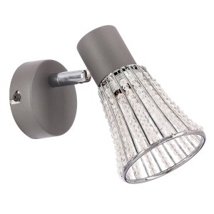 Kinkiet ścienny CURTIS szary 1x40W E14  /  91-48257