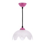 COLORI lampa wisząca malinowy klosz biały 1x60W E27 /  31-47977