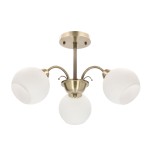 NESTOR Lampa sufitowa patynowy 3x40W E27 klosz biały /  33-34939