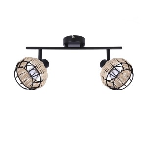 Juicy lampa sufitowa listwa czarny 2x40W E14 klosz czarny