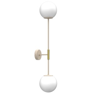 Lampa kinkiet GLAME beige-gold 2xE27 /  7884