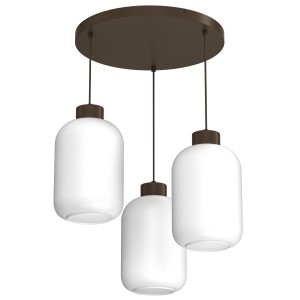 Lampa wisząca Galante brown (glass: 2987) 3xE27 /  8013