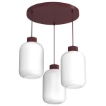 Lampa wisząca Galante burgundy (glass: 2987) 3xE27 /  8017