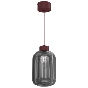 Lampa wisząca Galante burgundy (glass: 2988) 1xE27 /  8129