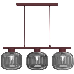 Lampa wisząca Galante burgundy (glass: 2985) 3xE27 /  8130