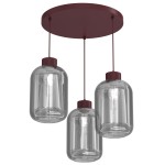 Lampa wisząca Galante burgundy (glass: 2988) 3xE27 / 8131