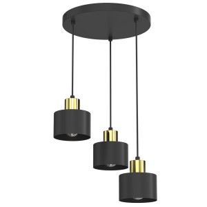 Lampa wisząca Parkla black/gold 3xE27 / 8783