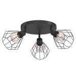Lampa sufitowa Parkla basket black 3xE27 / 8831