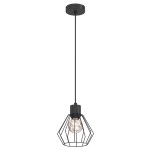 Lampa wisząca Parkla basket black 1xE27 / 8833