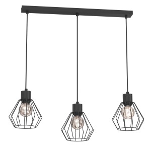 Lampa wisząca Parkla basket black 3xE27 / 8835