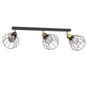 Lampa sufitowa Parkla basket black-gold 3xE27 / 8838