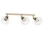 Lampa sufitowa Parkla basket beige-gold 3xE27 / 8850