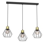 Lampa wisząca Parkla basket black-gold 3xE27 / 8841