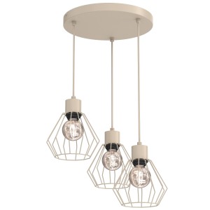 Lampa wisząca Parkla basket beige 3xE27 / 8846