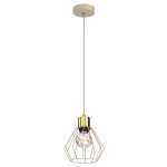 Lampa wisząca Parkla basket beige-gold 1xE27 / 8851