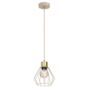 Lampa wisząca Parkla basket beige-gold 1xE27 / 8851