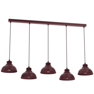 Lampa wisząca Sven burgundy 5xE27 /  8886