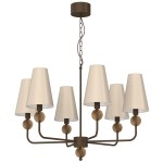 Lampa żyrandol Grenada brown/amber (shade: 2990) 6xE14  /  9071