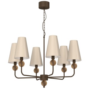 Lampa żyrandol Grenada brown/amber (shade: 2990) 6xE14  /  9071
