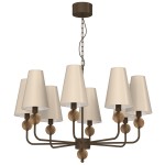 Lampa żyrandol Grenada brown/amber (shade: 2990) 8xE14  /  9072