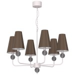 Lampa żyrandol Grenada cashmere/graphite (shade: 2991) 6xE14  /  9073