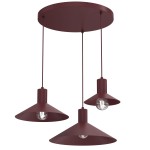 Lampa wisząca Nox burgundy 3xE27 / 9461
