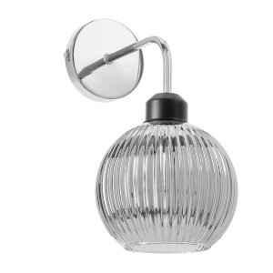 VERTON lampa kinkiet chromowy 1x40W E27 klosz chromowy