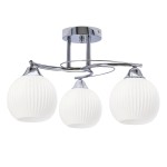 VELORE lampa sufitowa chromowy 3x40W E27 klosz biały