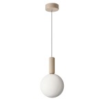 TESTA lampa wisząca beżowy 1x10W G9 klosz biały