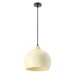 Monroe lampa wisząca 1x60W E27 klosz maślany
