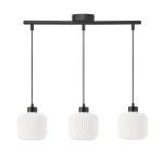 ESTILO lampa wisząca czarny 3x40W E27 klosz biały