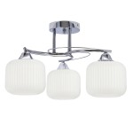 DOPO lampa sufitowa chromowy 3x40W E27 klosz biały