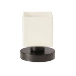 CUBETTO lampka stołowa czarna 1x40W E27 klosz biały