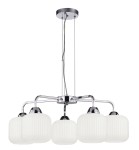 CROMADO lampa wisząca chromowy 5x60W E27 klosz biały