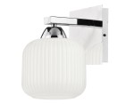 CROMADO lampa kinkiet chromowy 1x60W E27 klosz biały