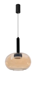BUENO lampa wisząca czarny 1x9W GX53 klosz bezbarwny+złoty